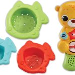 VTech Splashing Fun Otter, Bath Toy for 1 Year Olds + Sensory Bathtub Toy with Lights, Music & 3 Pouring Accessories, Bath Time Gift for Babies & Infants 1, 2, 3 years +, English version